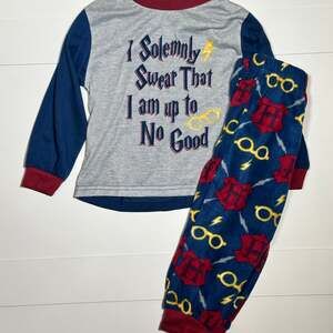 NWT Harry Potter "I Solemnly Swear" Toddler Pajama Sleep Set Size 3T